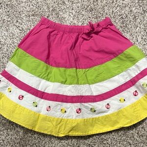 Gymboree Pink, Green, White, and Yellow Skirt